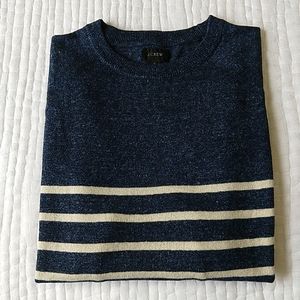 J Crew 100% Cotton Crewneck Sweater Nautical Style